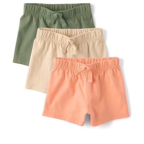 The Children's Place Baby Boys Pull On Shorts 3-Pack Tan 6-9 M