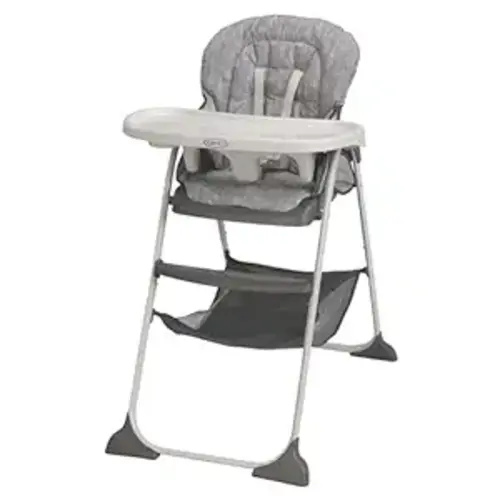 Graco® Slim Snacker High Chair, Ultra Slim, Fast-Folding, Multiple Recline Positions, Comfortable Feeding, Whisk