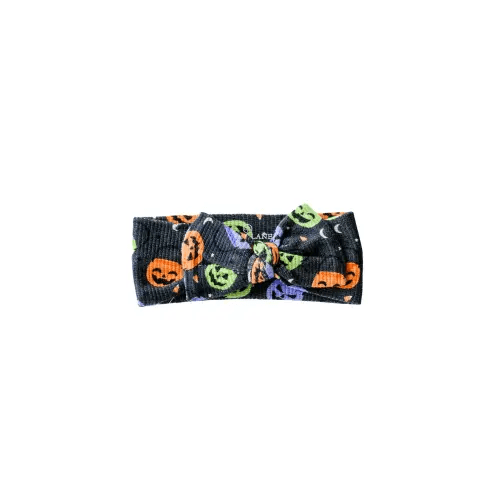 Halloween Bamboo Waffle Knit Large Bow Headwrap | Candy Crawl