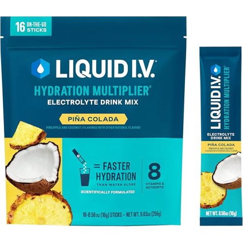 Liquid I.V.® Hydration Multiplier - Pina Colada | Electrolyte Powder Drink Mix | 1 Pack (16 Servings)