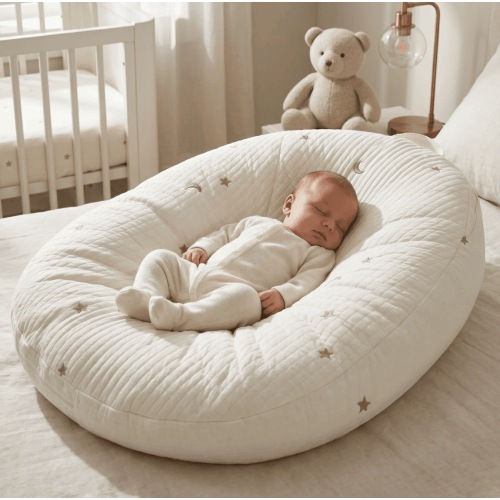 SnuggleNest™ Cozy Cotton Baby Lounger