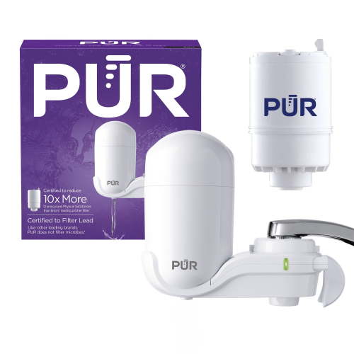 PUR Faucet Mount Water Filtration System, Vertical, White, FM3333B