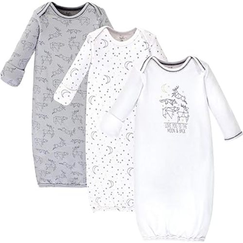 0-6M | Touched by Nature Unisex Baby Organic Cotton Gowns