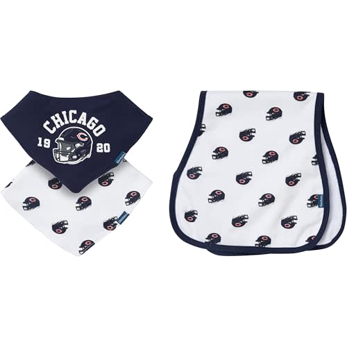 Gerber NFL Baby Bandana Bibs and Burp Cloth Set