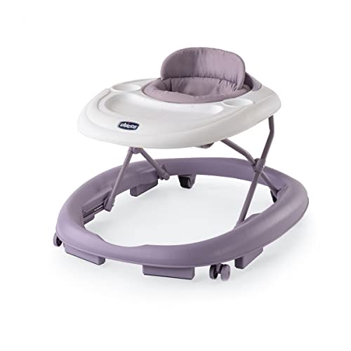Chicco Mod Walker Foldable Infant Walker, 3 Height Adjustments, BPA-Free Tray with 2 Cup Holders, Brake Pads, for Children up to 26 lbs., Space-Saving Compact Fold | Lavender/Purple