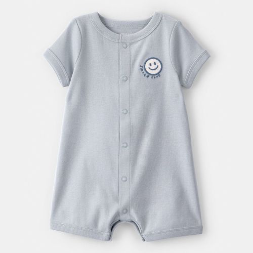 Baby Carter's 'Smile Club' Short-Sleeve Romper