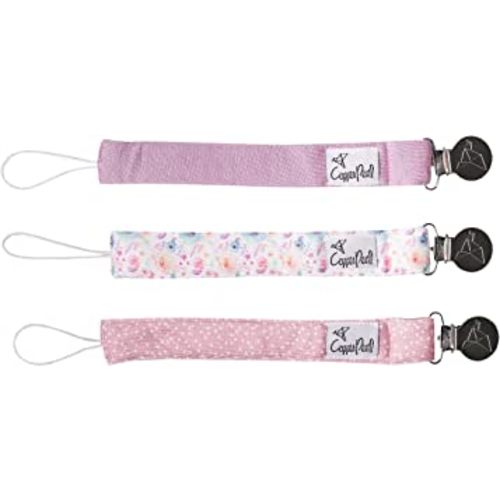 Copper Pearl Binky Clip 3 Pack Set "Bloom"