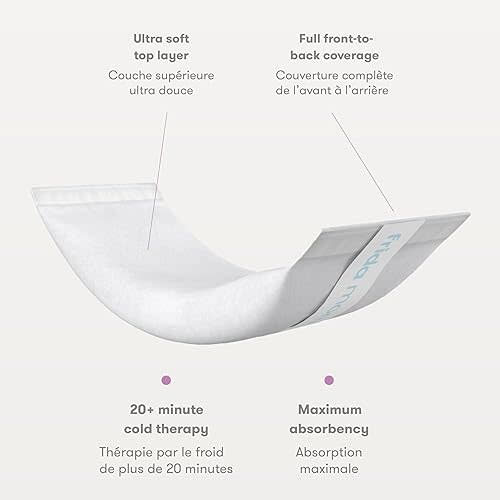 Frida Mom 2-in-1 Postpartum Pads, Absorbent Perineal Ice Maxi Pads, Instant Cold Therapy Packs and Maternity Pad in One, 8ct