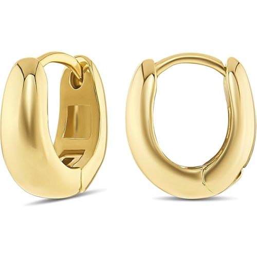 MILLA Huggie Hoop Earrings for Women – 14K Gold, Rose Gold, or Silver Plated Small Hoops & Multipacks – Lightweight, Hypoallergenic, Everyday Jewelry