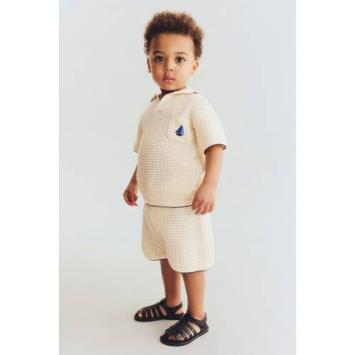2-PIECE OPEN-KNIT COTTON SET