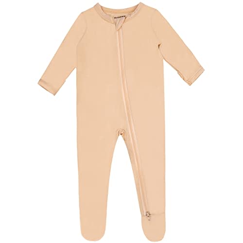 GUISBY Pajamas for Baby Boys & Girls, Infant Onesie with Mitten Long Sleeve Footed Pjs