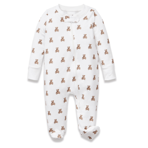 Baby's Pima Romper in Teddy Tales