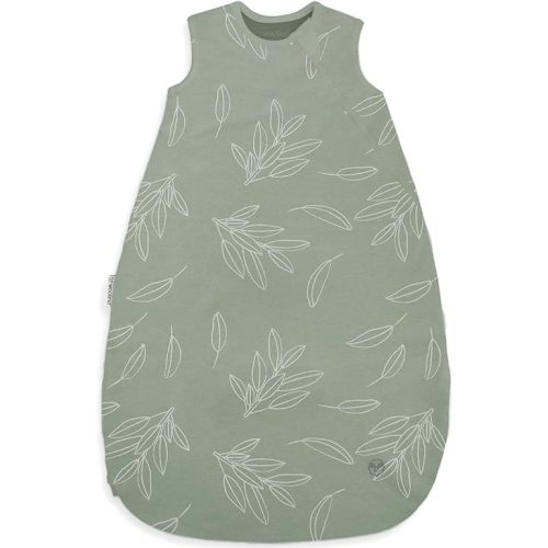 Woolino Merino Wool and Organic Cotton Baby Sleeping Bag - 4 Season Classic Sleep Sack - Two-Way Zipper Sleeping Bag for Baby and Toddler - 0-6 Months - Sage