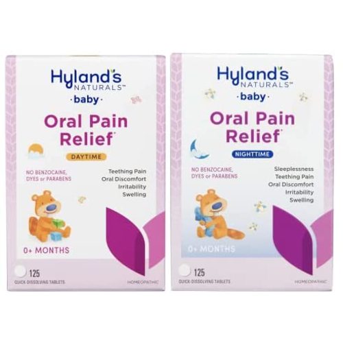 Hyland's Baby Day & Night Oral Pain Relief Tablets Bundle with Chamomilla, Soothing Natural Relief of Oral Discomfort, Irritability, and Swelling, 250 Count