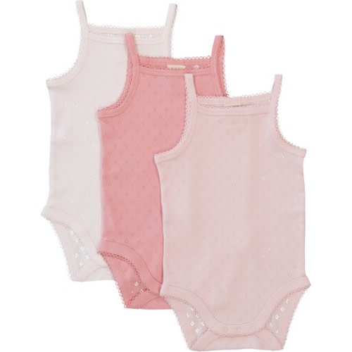 Medium Pink Baby 3 Pack Cami Style Organic Cotton Bodysuit | Best&Less™ Online