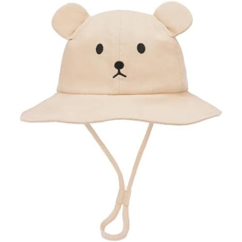 FURTALK Baby Toddler Sun Hat Wide Brim Baby Bucket Hats with Bear Ears Infant Beach Hat
