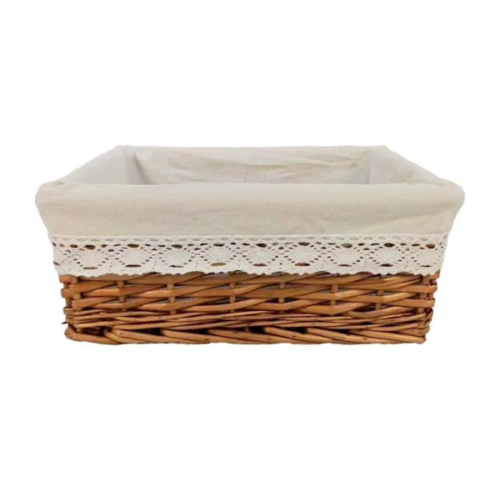 Doily Wicker Storage Basket, Medium