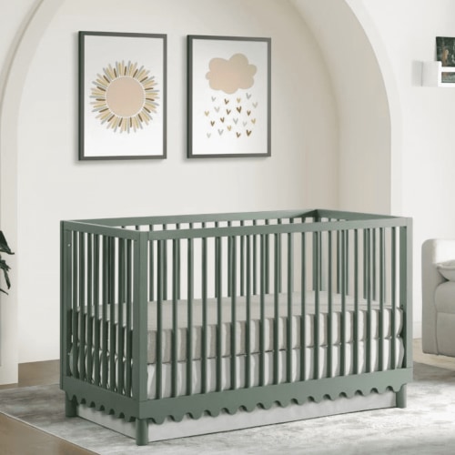 Oxford Baby Sterling 3 In 1 Convertible Crib Olive Green