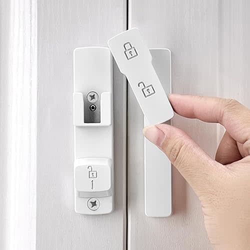2 Packs White 180 Degree Barn Door Lock,Flip Gate Latches Hardware,Zinc Alloy Door Lock,Protect Privacy,for Barn Door,Cabinets,Windows,Garden,Bathroom