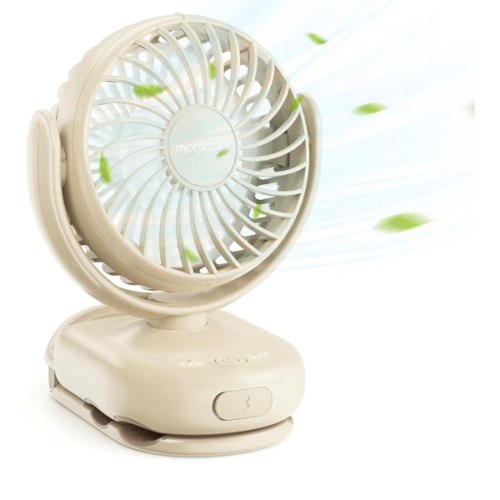 Momcozy Clip-On 4-Speed Stroller Fan - Beige