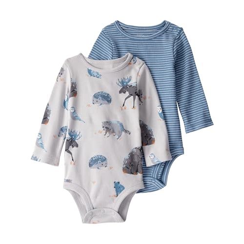 little planet by carter's Baby 2-Pack Organic Cotton Long-Sleeve Bodysuits