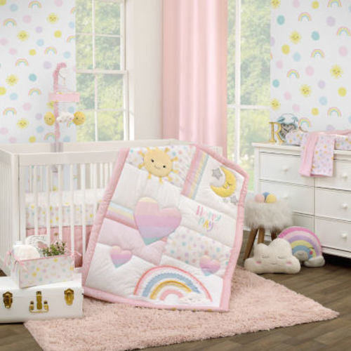 Nojo Sunshine And Rainbow 4-pc. Crib Bedding Set