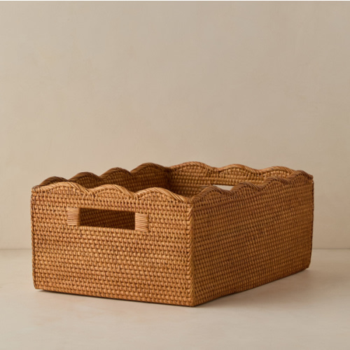 Tyna Rattan Storage Bin- Large