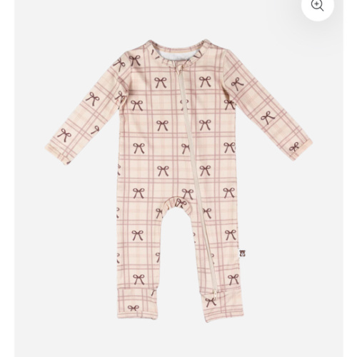 Zippered Romper (Plaid and Bows) – Snuggle & Slumber