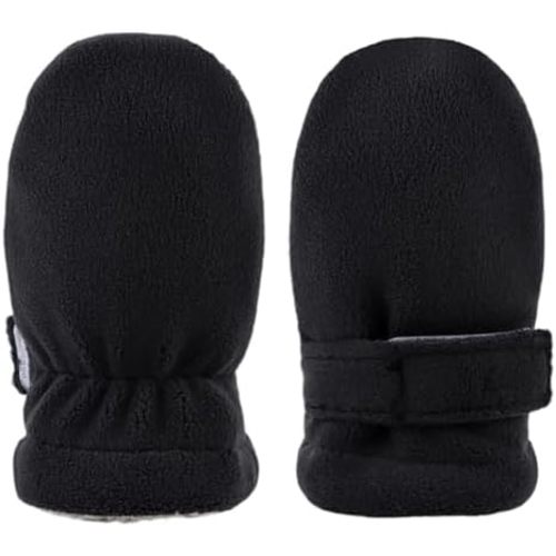 Newborn Baby Mittens Toddler Winter Warm Fleece Lined Gloves No Scratch Adjustable Mitten for Infant Boys Girls