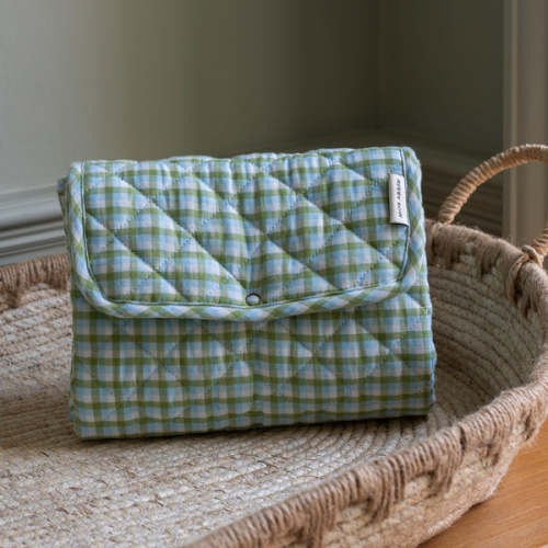 Avery Row - Travel Changing Mat - Greenhouse Gingham – Kidz District
