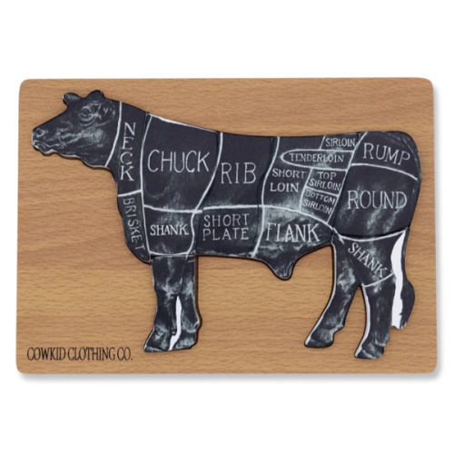 Beef Cuts Wooden Puzzle – Cowkid Clothing Company