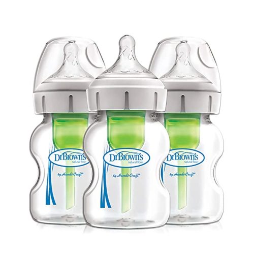 Dr. Brown's Options+ Wide-Neck Anti-Colic Glass Baby Bottle - 5oz - 3pk - 5 Ounce - Glass Bottle