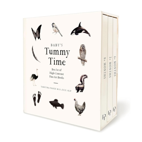 Baby's Tummy Time Book Box Set: A 3-Book Box Set of High-Contrast Art for Visual Stimulation at Tummy Time (Tabitha Paige Children's Book Series) Board book – Picture Book, October 22, 2024