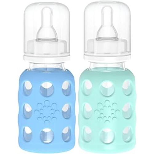 Lifefactory Baby Bundle - Bottle Set - Sky/Mint - 4 oz - 2 pk