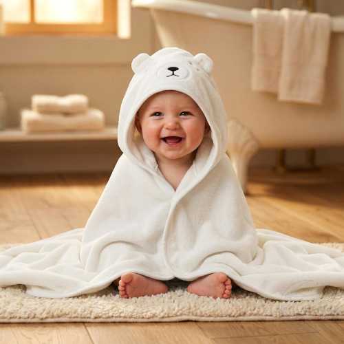 Hooded Baby Bath Towel, Animal Face Newborn Blanket, Bear Cat Dog Elephant, Soft Infant Swaddle Wrap, Baby Shower Gift