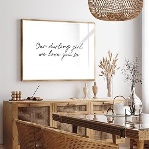 NATVVA | Our Darling Girl We Love You So Canvas Wall Art Print
