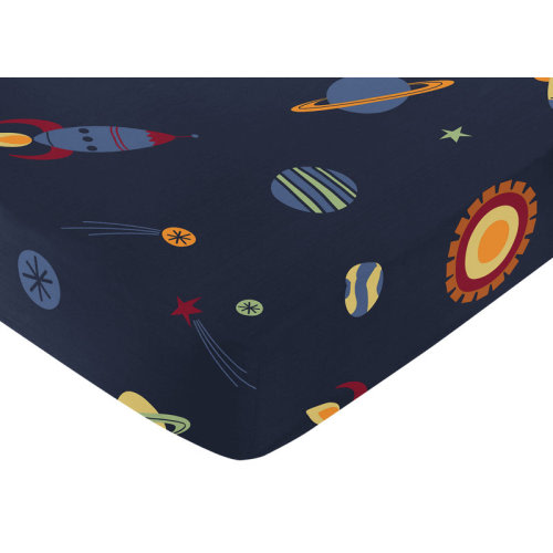 Sweet Jojo Designs Space Galaxy Fitted Crib Sheet & Reviews | Wayfair