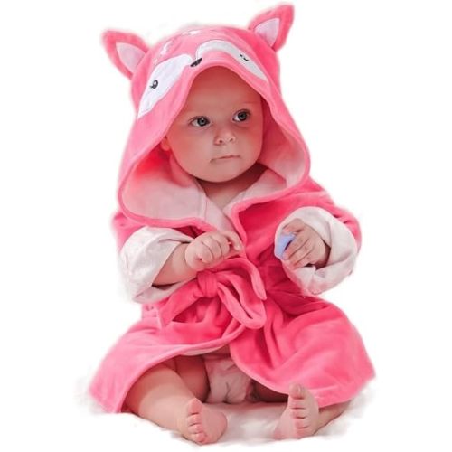 Baby Girl Bathrobes Wash Waddle Cute Hooded Robe Girls Bath Robe Towel Soft Cotton Ultra Absorbent
