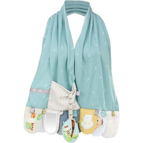 DEMDACO Mommy & Me Vibrant Colorful 9.5 x 52 Inch Soft Polyester Fabric Tactile Textured Whimsical Activity Fashion Scarf