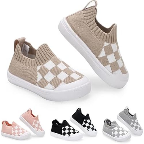 Mesh Toddler Shoes,Baby Sneakers Girls Boys, Baby Sock Shoe,Slip-On Baby Walking Shoes,Breathable Toddler Tennis Shoes,Baby Non-Slip Breathable Slippers with Soft Rubber Soles 6 9 12 18 24 Months