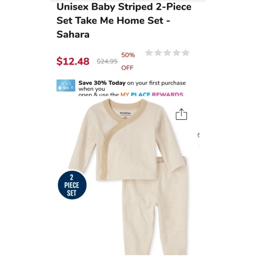 Unisex Baby Long Sleeve Striped Top And Knit Pants 2-Piece Take Me Home Set | The Children's Place - SAHARA