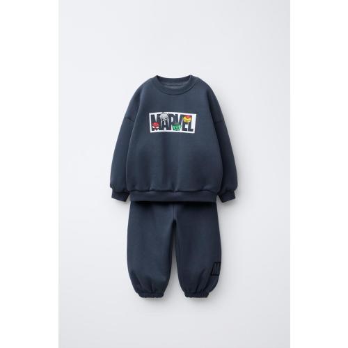 THE AVENGERS © MARVEL JOGGING SWEATSHIRT AND JOGGER PANTS SET - Blue | ZARA United States
