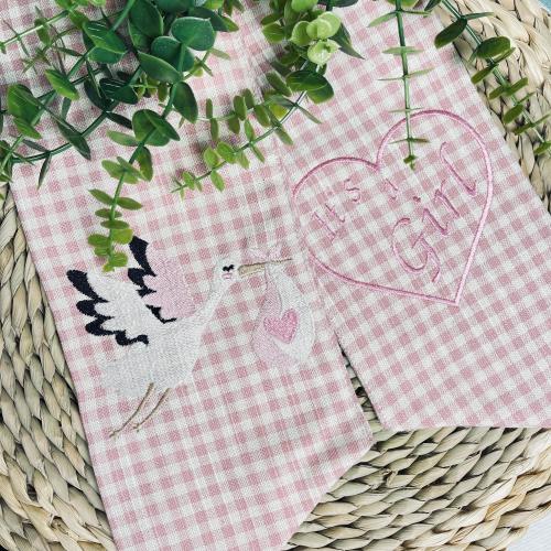 New Baby Wreath Sash | Baby Shower Gift | Triple Monogram Baby Room Decor | Newborn Heirloom