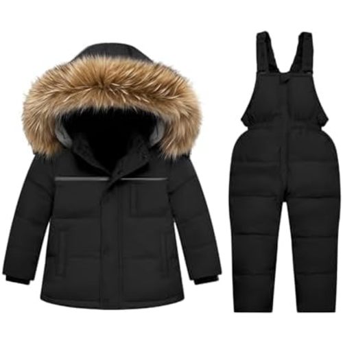 Toddler Snow Suit Winter Coat and Snow Pants Set, Baby Snowsuit Boys & Girls Snowsuit, Kids Toddler Snowsuit 2-3-4-5-6T