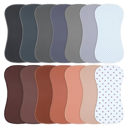 Muslin Burp Cloths 19" x 9", Baby Burping Clothes, Large Extra Soft Absorbent for Unisex Newborn Boys and Girls, 14-Pack