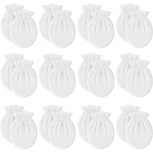 12 Pairs Newborn Baby Mittens