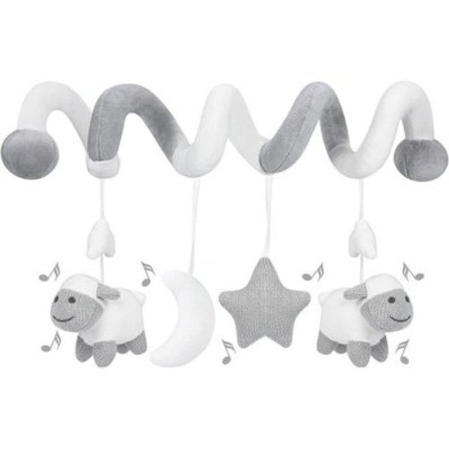 Hanging Car Seat Toys, Infant Stroller Toys for Car Seat Stroller Mobile Crib Bar with Bell, Baby Activity Spiral Plush Toys Best Gift for Boys and Girls, Spiral Activity Toy