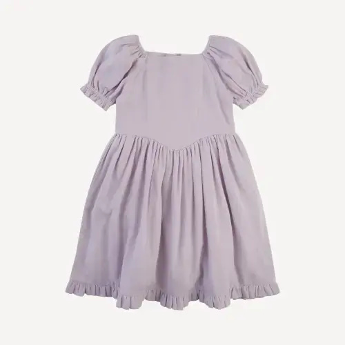 puff sleeve v-waist princess dress | iris | organic cotton gauze