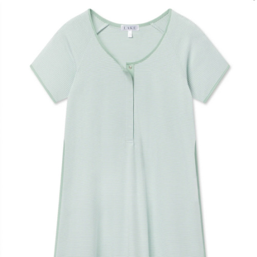 LAKE | Women | Pima Cotton Pajamas | Parisian Green Maternity Nightgown