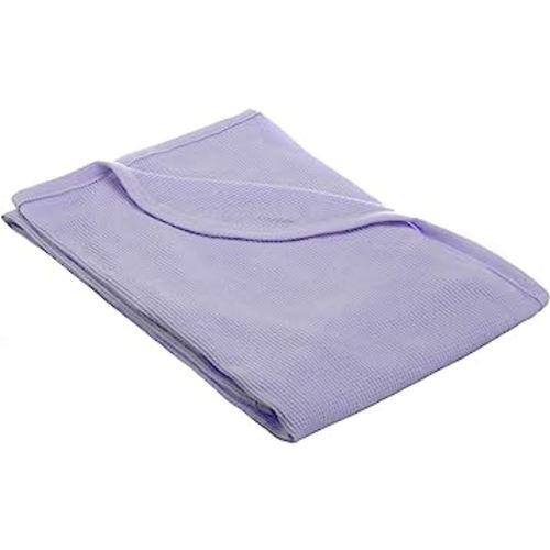American Baby Company 100% Cotton Thermal Waffle Swaddle Blanket, Soft, Breathable & Stretchy, Lavender, 30" x 40" for Boys and Girls, Perfect for Swaddling, Travel and Gifting